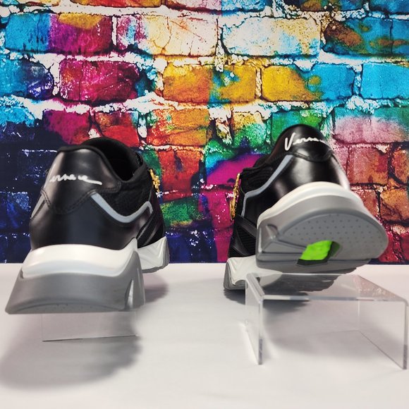 Versace Squalo Runner -Gold tone shoe bracelets, black/white/grey, size 40 - Picture 6 of 7